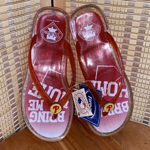Phillies Flip Flops Jelly Sandals MLB NWT Size Small